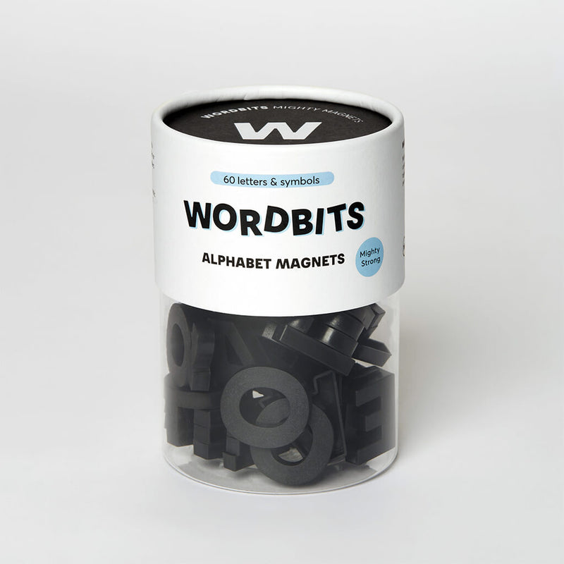Alphabet Magnets | Strong Earth Magnet | Black - Wordbits